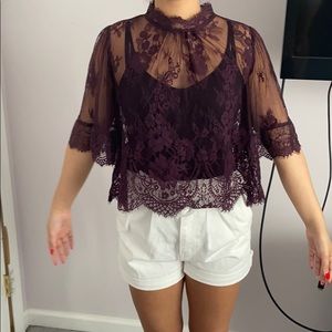 Lace crop top